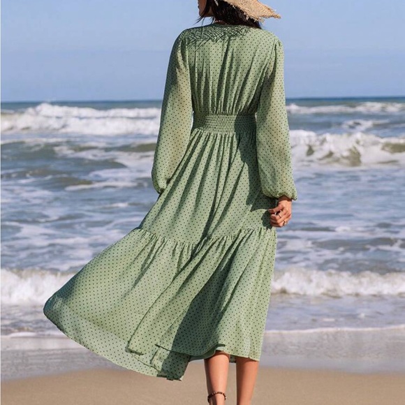Cottage Bloom Smocked-back Dress (Caramel Checks)